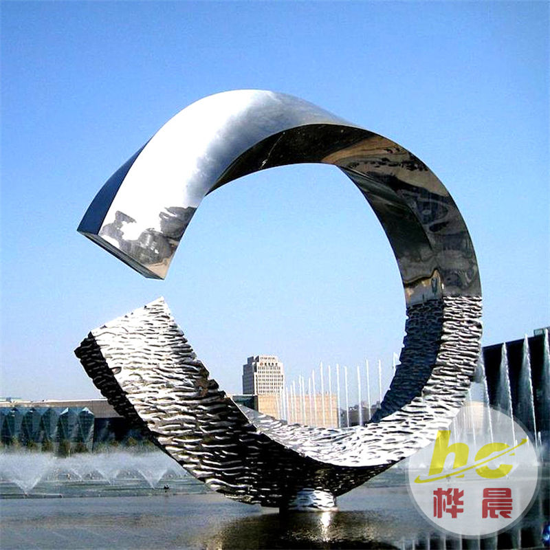 大型不锈钢雕塑定制鲸鱼户外校园地球仪凤凰廊架景观水景镜面厂家