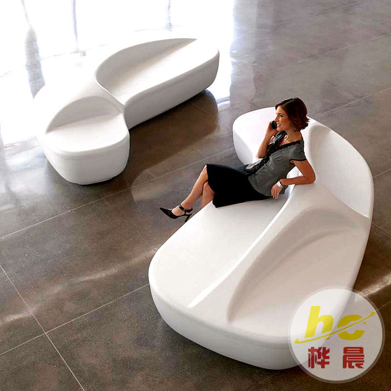 玻璃钢商场休闲座椅创意艺术坐凳休息等候区椅子园林户外长凳定制