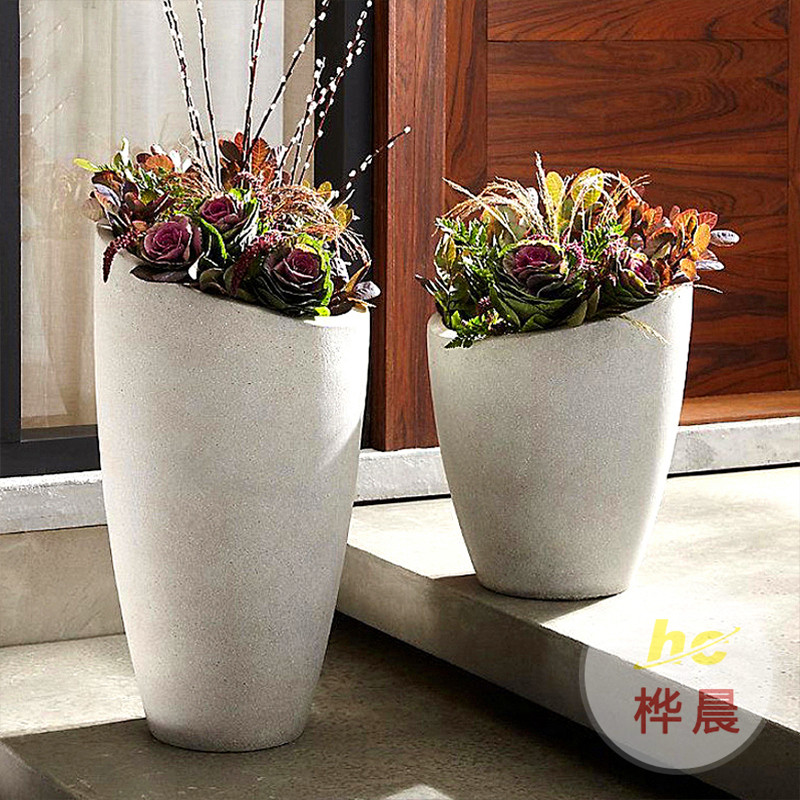 现代尖嘴鱼形玻璃钢大花盆迎客松桌面盆景家居样品房柜台景观摆设