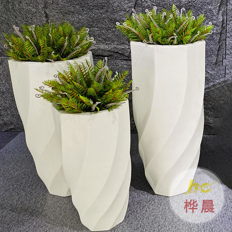 深圳玻璃钢定制花盆适用商场美陈任意位置摆放