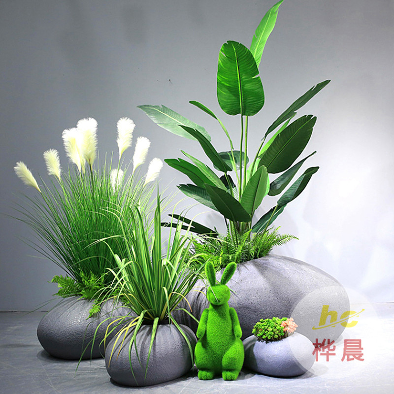 户外玻璃钢市政花盆公路天桥高架桥景观绿化花箱隔离护栏方形花槽