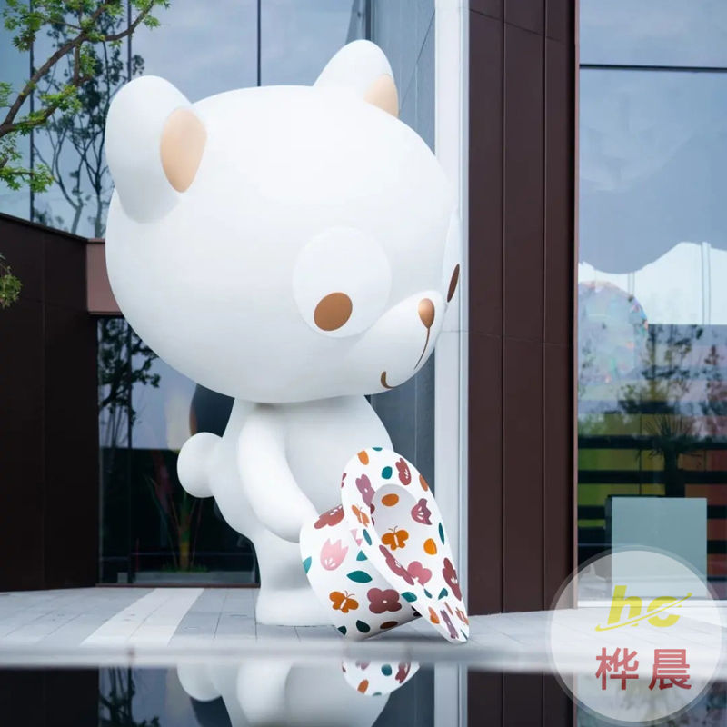 简约招财迎宾人雕塑弯腰鞠躬行礼玻璃钢人餐厅酒店KTV 装饰品摆件