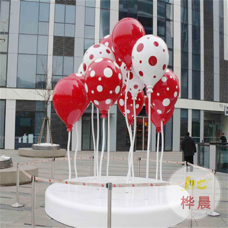 玻璃钢大型仿真热气球雕塑商场景区美陈展览户外装饰糖果礼盒摆件