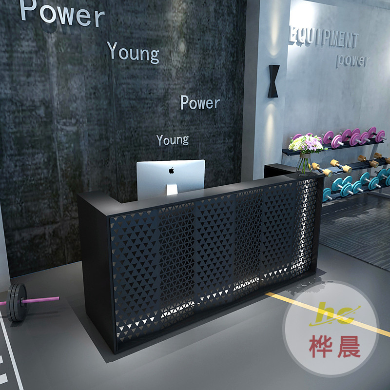 定制创意异形玻璃钢烤漆前台接待台公司大堂售楼部服务台酒店吧台