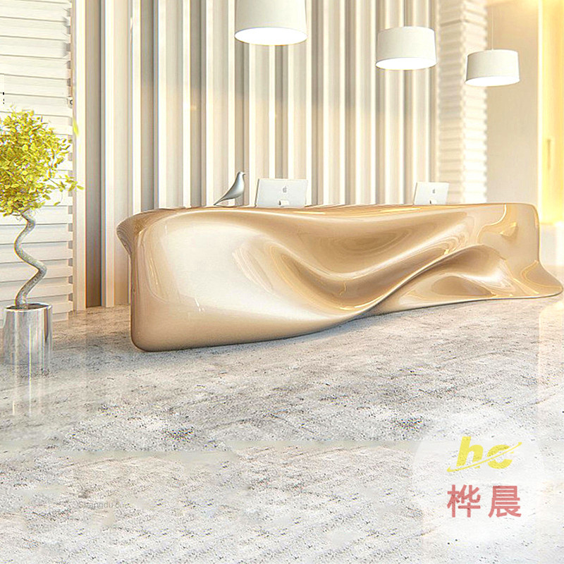 玻璃钢接待台创意商场酒店指引台酒吧机场咨询台办公楼售楼处前台